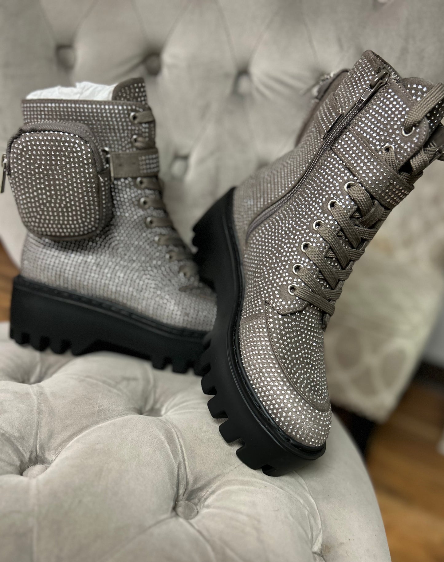 Retro Blinged Boots